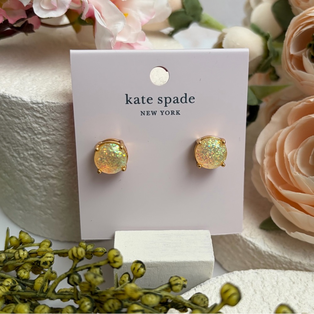 KATE SPADE NWT Glitter Gumdrop Stud Earrings